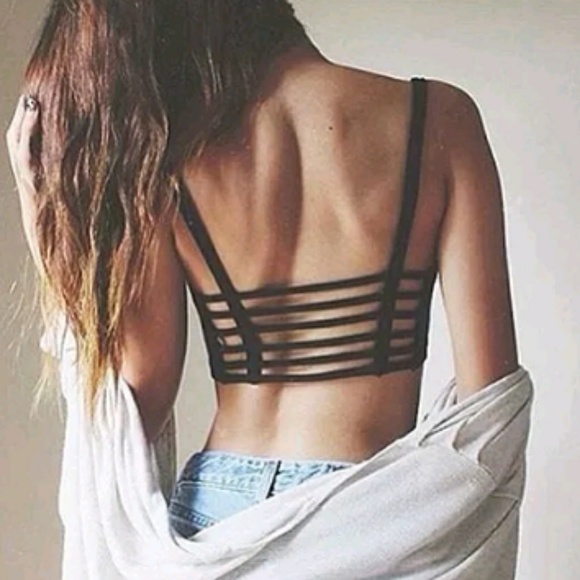 Tops - 🎀 3/$22 🎀  Black Strappy Bralette
